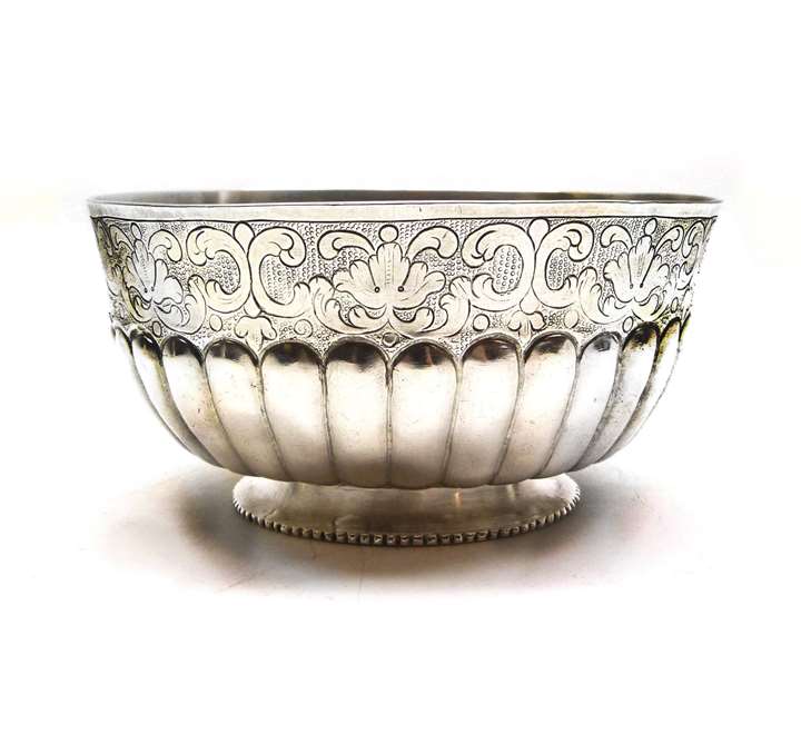18th century Colonial Spanish silver bowl